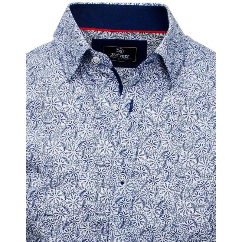 Pánska košeľa s dlhým rukávom PREMIUM DX1817 - biela