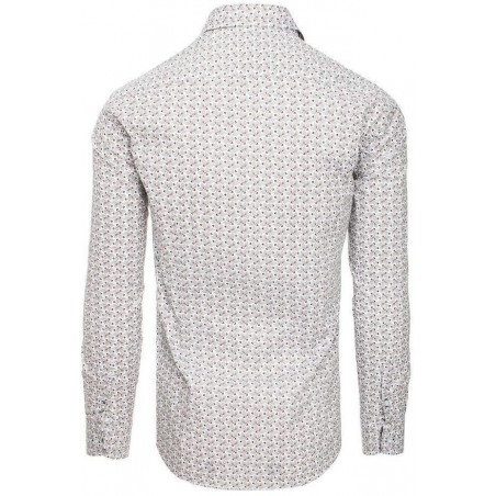 Košeľa pánska s dlhým rukávom PREMIUM DX1822 - biela