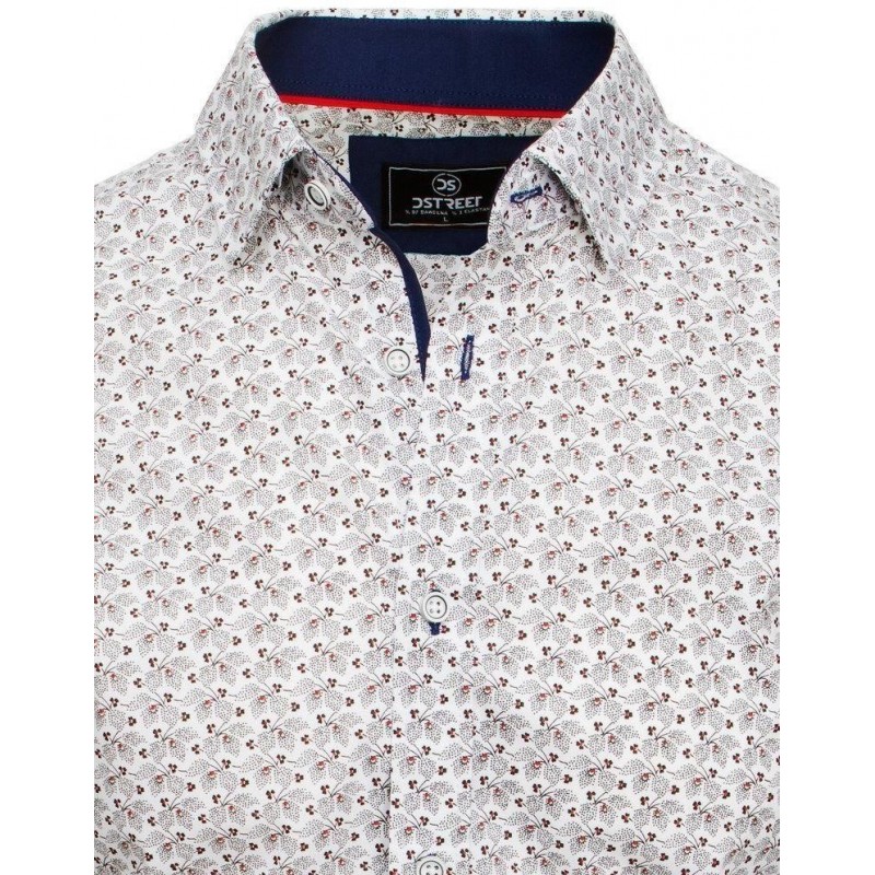 Košeľa pánska s dlhým rukávom PREMIUM DX1822 - biela