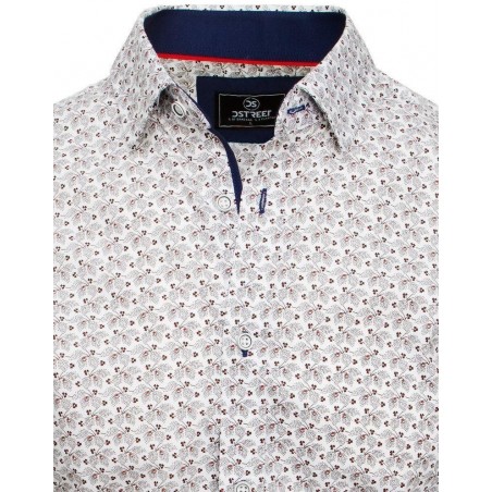 Košeľa pánska s dlhým rukávom PREMIUM DX1822 - biela