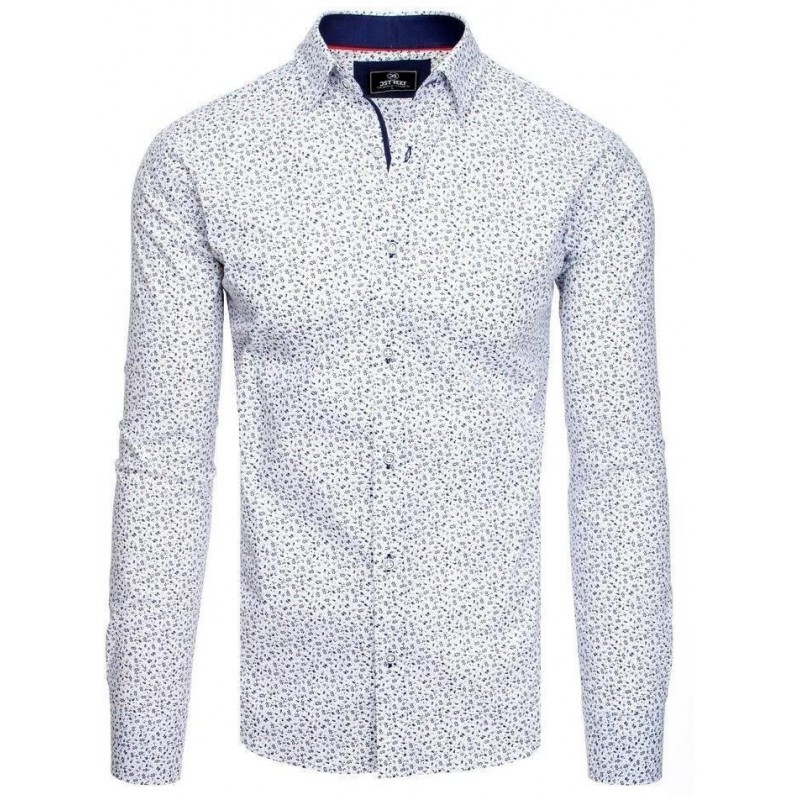 Košeľa s dlhým rukávom pre pánov PREMIUM  DX1824 - biela