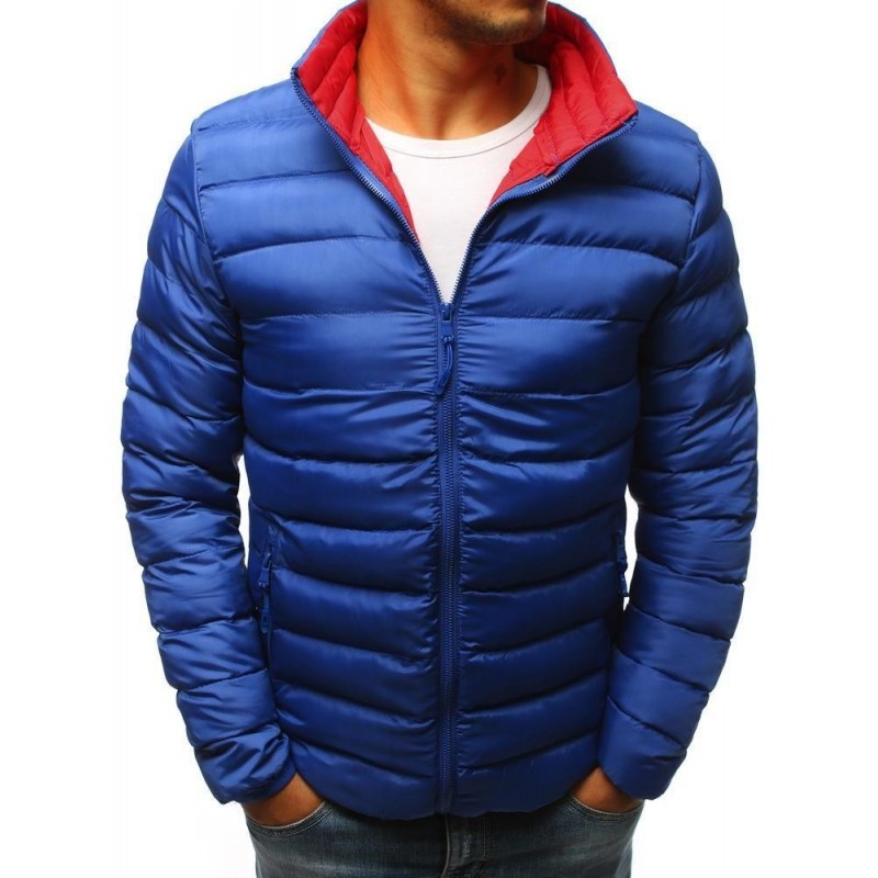 Pánska prechodná bunda bez kapucne (tx2275) - modrá