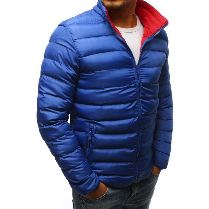 Pánska prechodná bunda bez kapucne (tx2275) - modrá