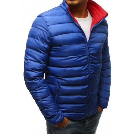 Pánska prechodná bunda bez kapucne (tx2275) - modrá