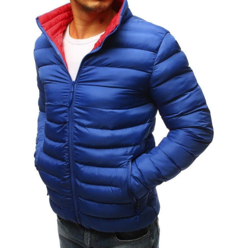 Pánska prechodná bunda bez kapucne (tx2275) - modrá