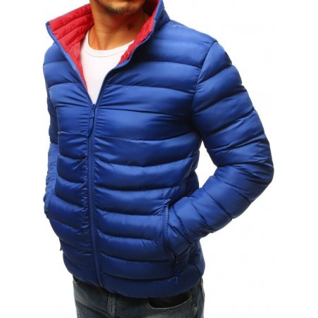 Pánska prechodná bunda bez kapucne (tx2275) - modrá