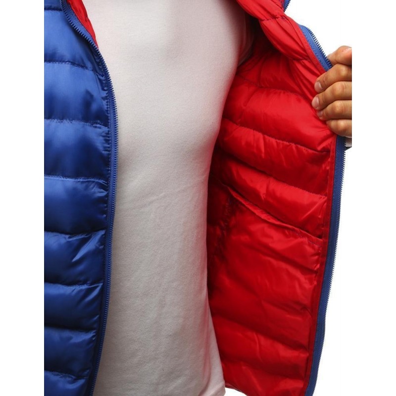 Pánska prechodná bunda bez kapucne (tx2275) - modrá