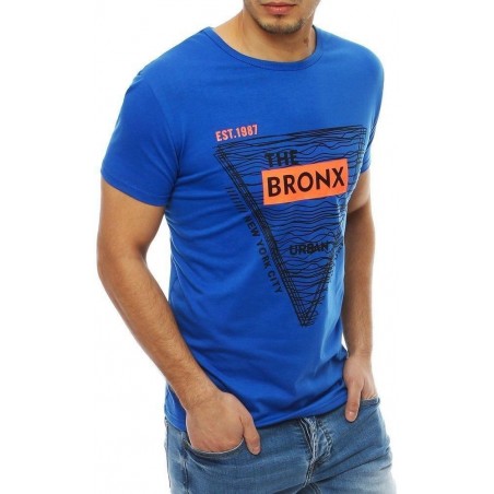 Modré pánske tričko s potlačou RX3993