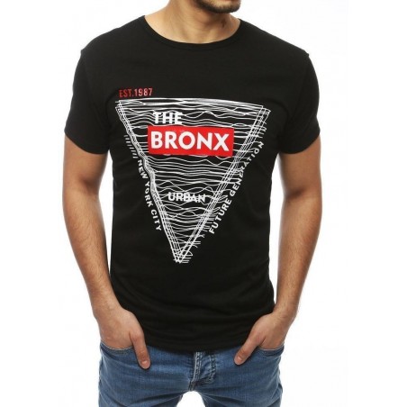 Čierne pánske tričko s potlačou RX3994