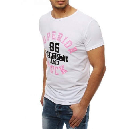 Pánske tričko s krátkym rukávom RX4007 - biele