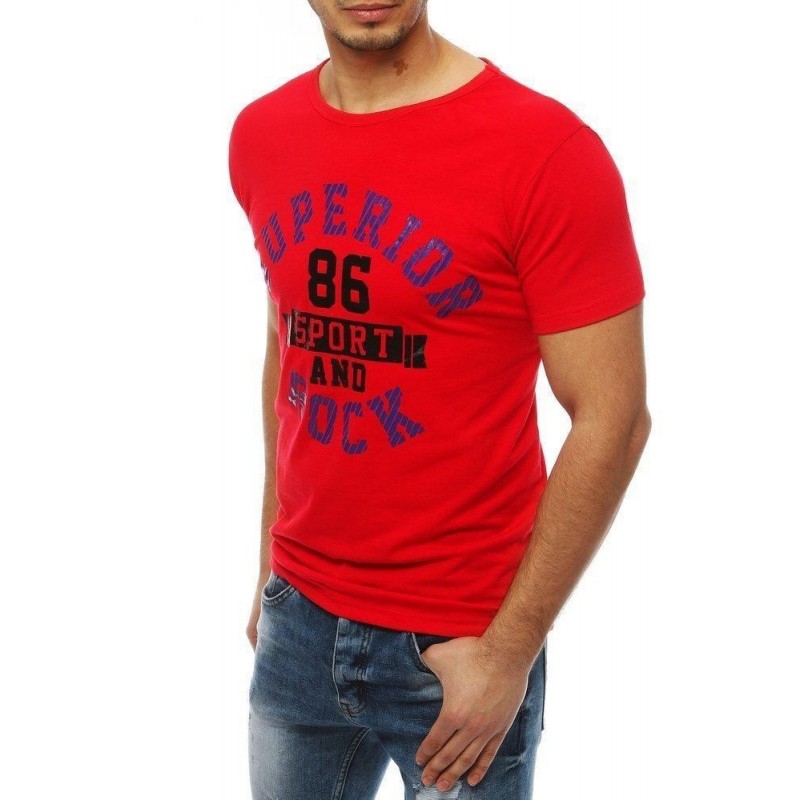 Pánske tričko s krátkym rukávom RX4008 - červené