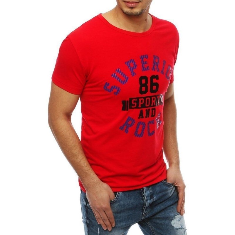 Pánske tričko s krátkym rukávom RX4008 - červené