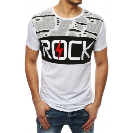 Pánske biele tričko s potlačou RX4047