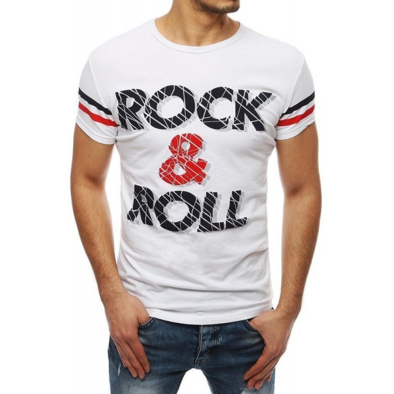 Pánske tričko s potlačou RX4061 - biele