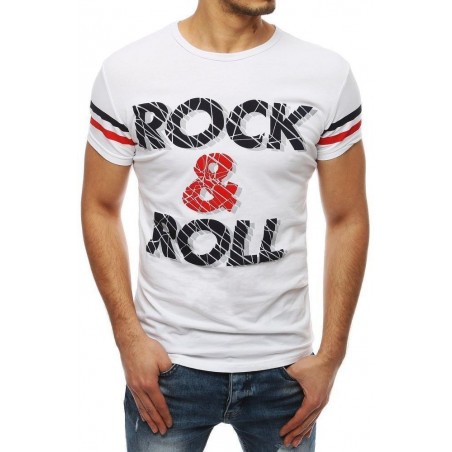 Pánske tričko s potlačou RX4061 - biele