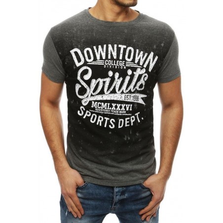 Tričko s potlačou pre mužov RX4063 - tmavosivé