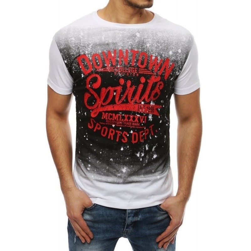 Tričko s potlačou pre mužov RX4064 - biele