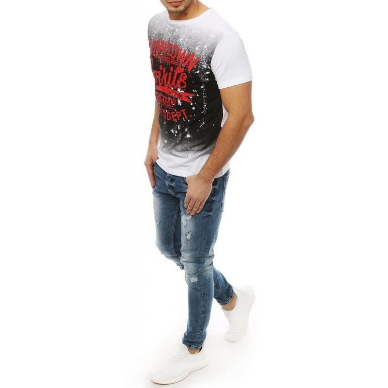 Tričko s potlačou pre mužov RX4064 - biele