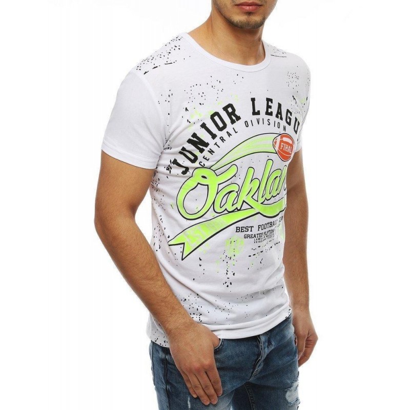 Pánske tričko s krátkymi rukávmi RX4071 - biele