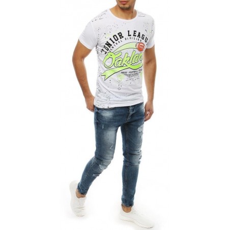 Pánske tričko s krátkymi rukávmi RX4071 - biele