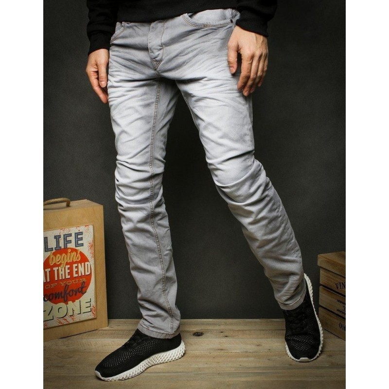 Pánske sivé džínsy UX2423