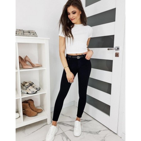 Čierne dámske rifle Skinny Fit MILLO UY0291