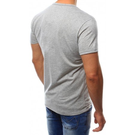 Sivé pánske tričko s výraznou potlačou (rx2407)