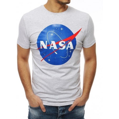 Pánske svetlosivé tričko s potlačou NASA RX4099