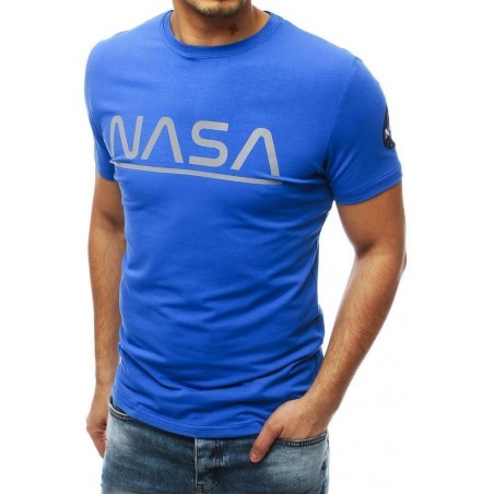Modré pánske tričko s potlačou NASA RX4104