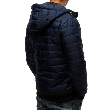 Prešívaná pánska prechodná bunda (tx2595) - tmavomodrá