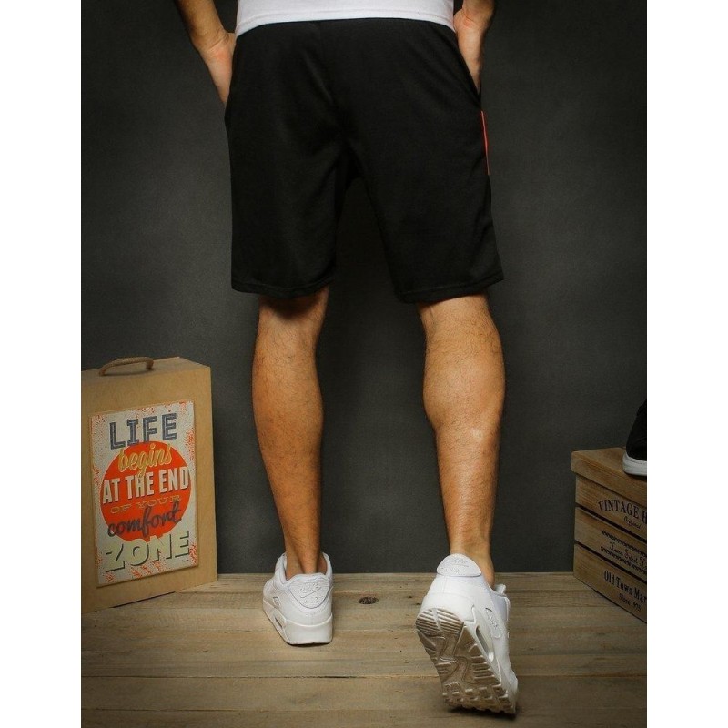 Čierne teplákové pánske kraťasy SX1144