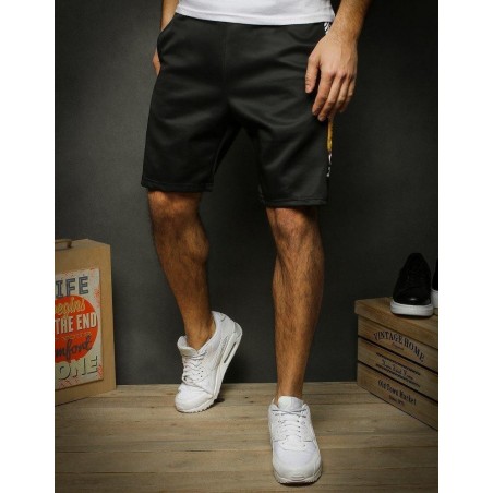 Pánske čierne teplákové kraťasy SX1128