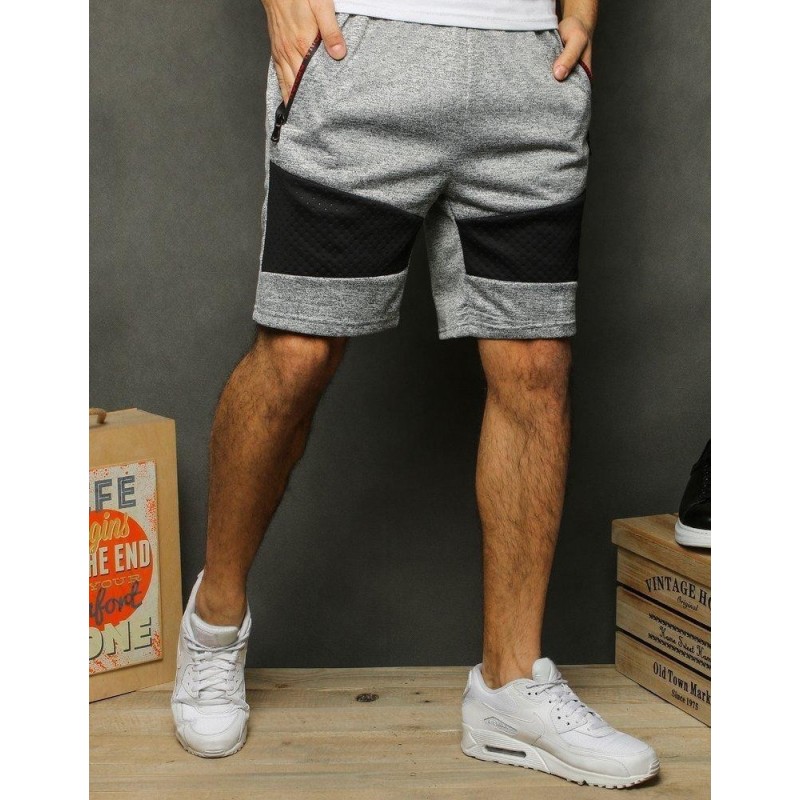 Svetlosivé pánske teplákové kraťasy SX1135