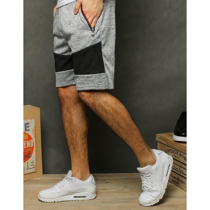 Svetlosivé pánske teplákové kraťasy SX1135