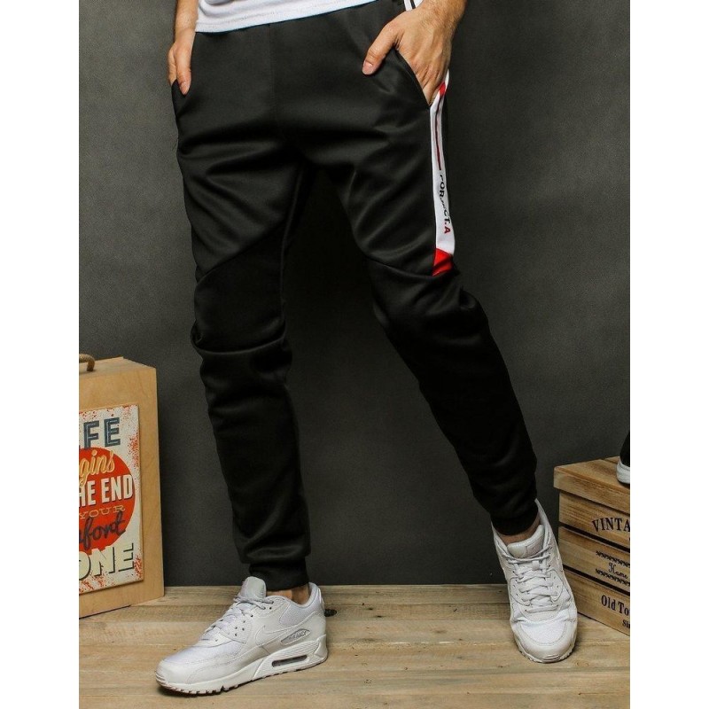 Pánske čierne tepláky UX2504