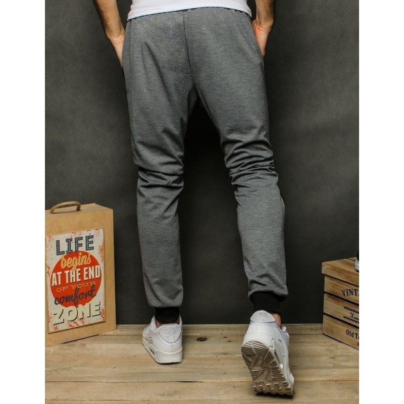 Pánske tepláky typu jogger UX2507 - svetlosivé