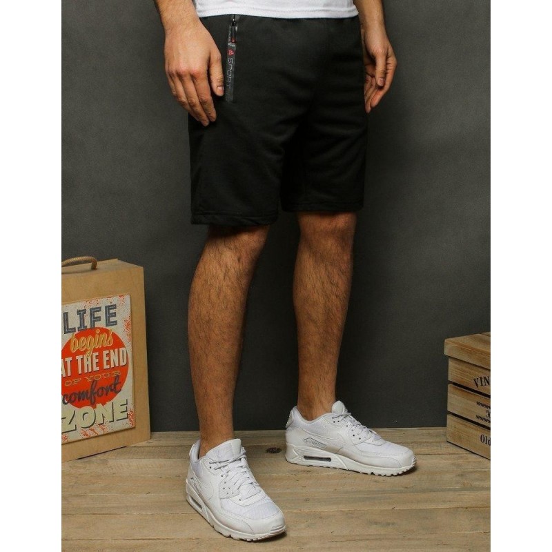 Čierne teplákové pánske kraťasy SX1197