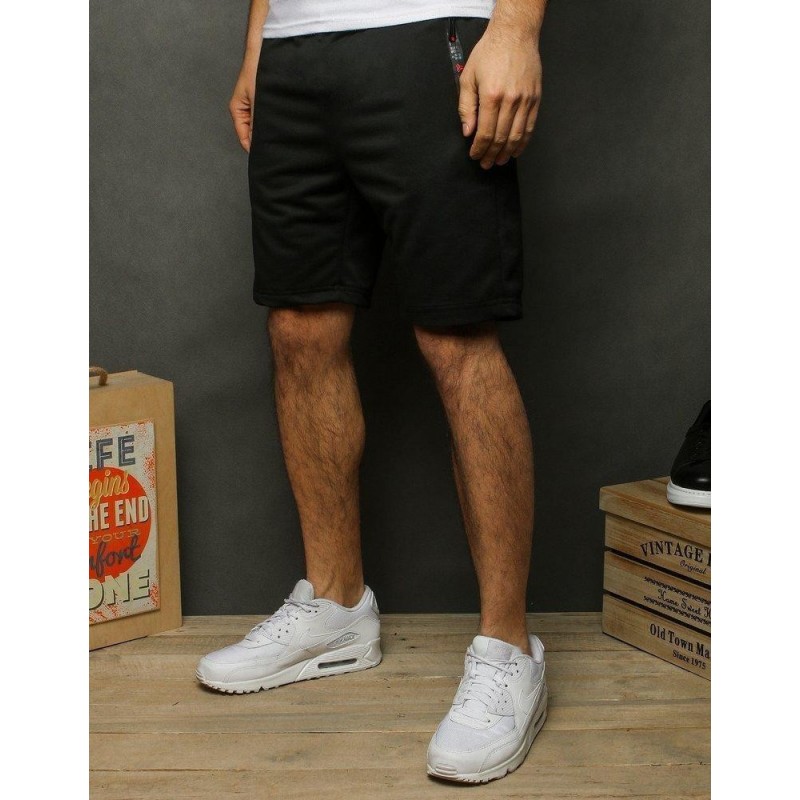 Čierne teplákové pánske kraťasy SX1197