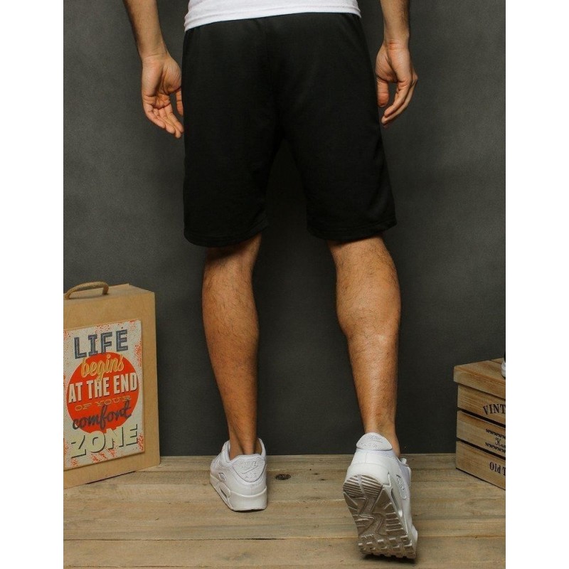 Čierne teplákové pánske kraťasy SX1197