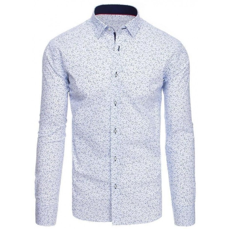 Biela vzorovaná pánska košeľa DX1875