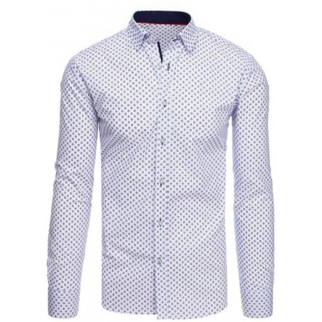 Pánska košeľa so vzorom DX1880 - biela