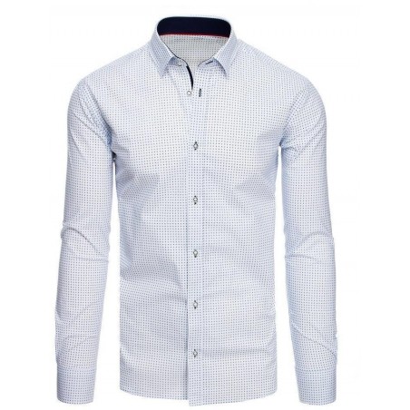 Pánska casula košeľa DX1881 - biela vzorovaná