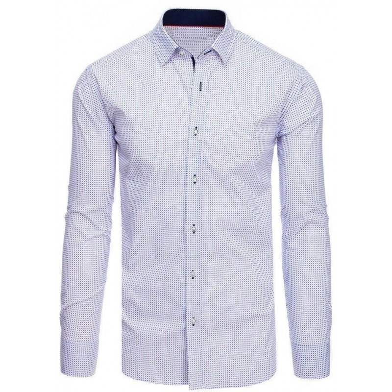 Vzorovaná košeľa pre pánov DX1884 - biela