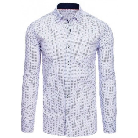 Vzorovaná košeľa pre pánov DX1884 - biela