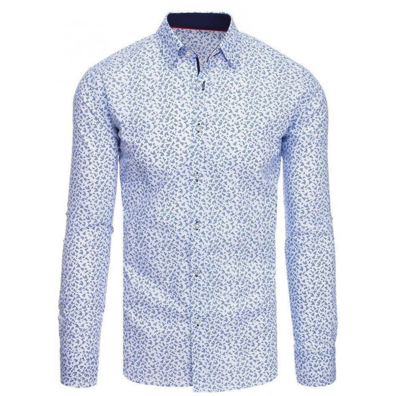 Biela pánska vzorovaná košeľa DX1887