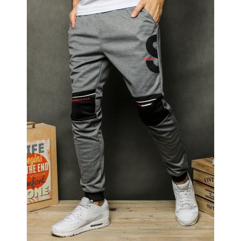 Svetlosivé tepláky pre mužov UX2501