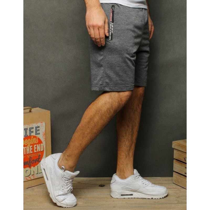 Svetlosivé pánske teplákové kraťasy SX2001