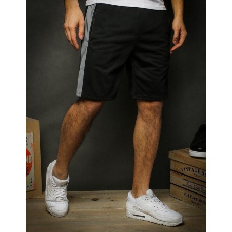 Čierne teplákové kraťasy pre pánov SX2045