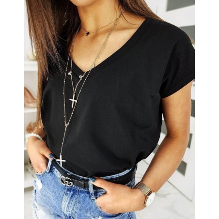 Čierne dámske tričko LOLI RY1278