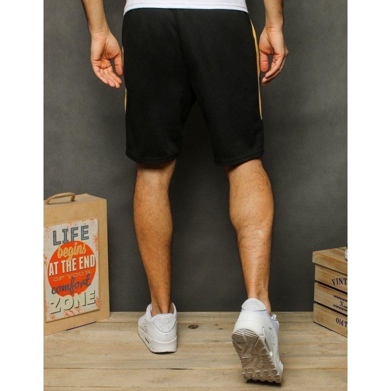 Teplákové pánske čierne kraťasy SX2049